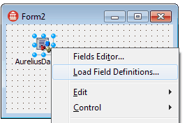 aureliusdataset design menuoption