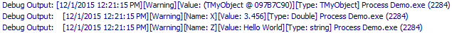 logging filtering example