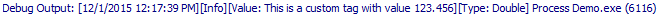 logging formatting oncustomformat