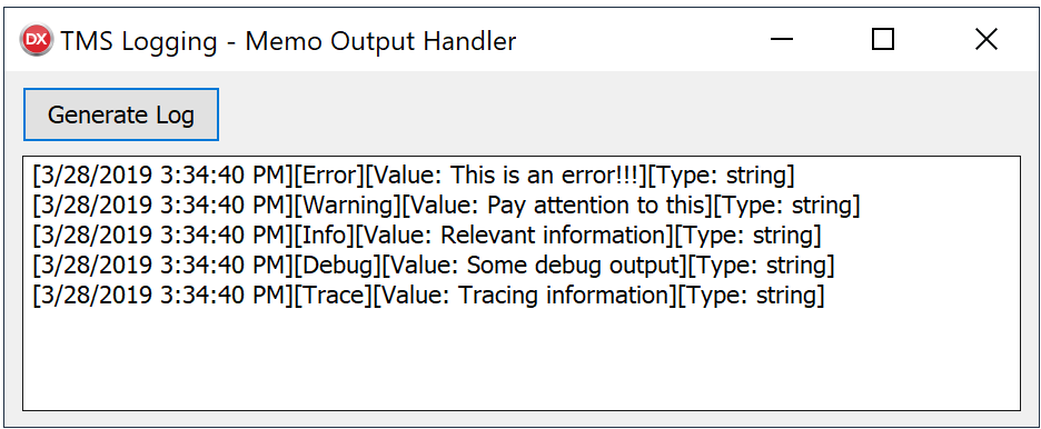 logging output memo