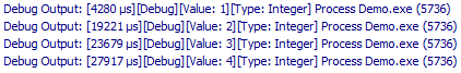 logging timing microseconds