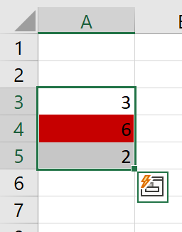 conditional formats range values