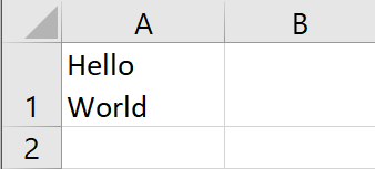 hello world in two lines