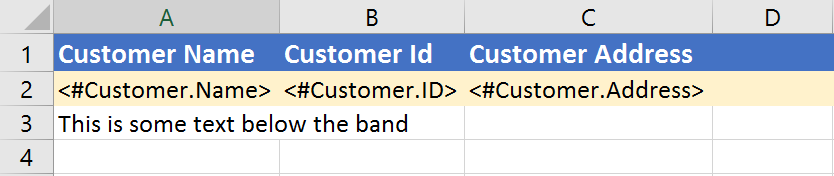 report band template