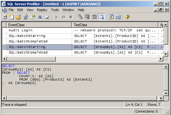 server profiler log