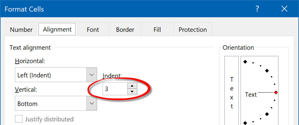 cell indent increase indent2