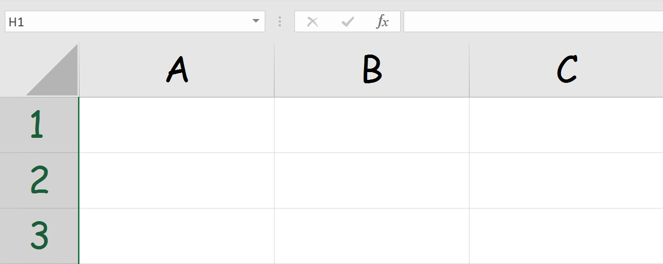 empty excel comic sans