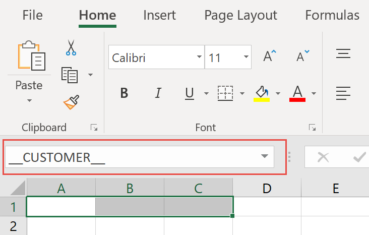 excel name box
