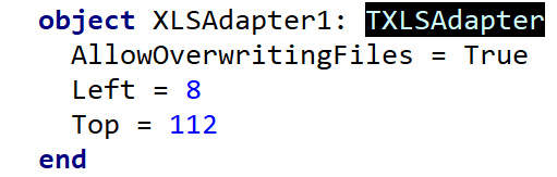 txlsadapter code