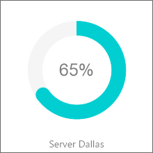 A circular progress widget at 65% labelled Server Dallas