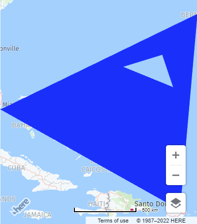 HERE Maps polygon with a hole