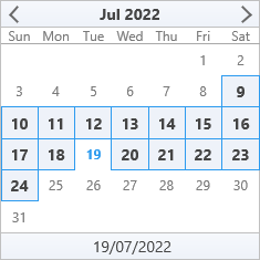 All dates deselected