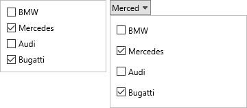 Check group with multiple options
