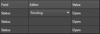Combo box cell control (dark theme)