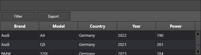 Header button (dark theme)