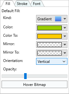 Hot spot editor fill settings