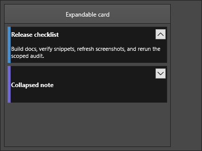 Expanded KanbanBoard item showing its body text