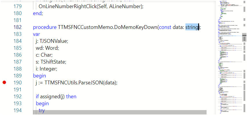 Breakpoints and bookmarks visible in the gutter