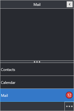 Navigation panel with a complete dark sidebar theme