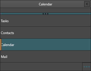 Active navigation item with a custom left accent bar