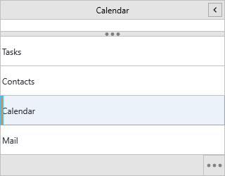 Active navigation item with a custom left accent bar