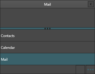 Mixed mode with full items above and a button bar below