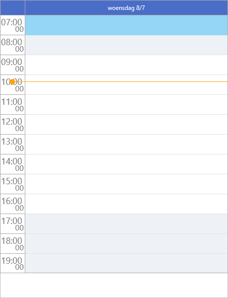 Planner timeline with repeated scheduled items