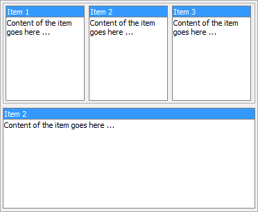 Nested responsive list hosted inside a parent list item