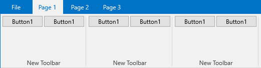 Three toolbars in full layout