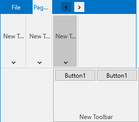 Compact toolbar dropdown with full controls