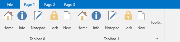 Toolbar in compact mode