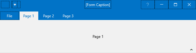 Page control with the collapse icon visible
