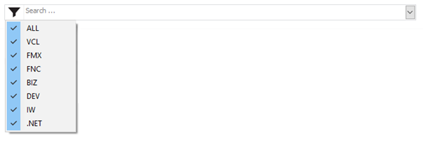 TTMSFNCSearchEdit category selection popup