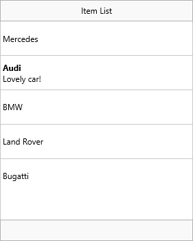 Item list with three swipe action buttons configured