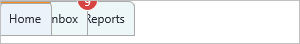 Active tab with a top accent bar