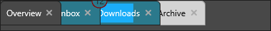 TabSet with tabs, a badge, a progress tab and close buttons