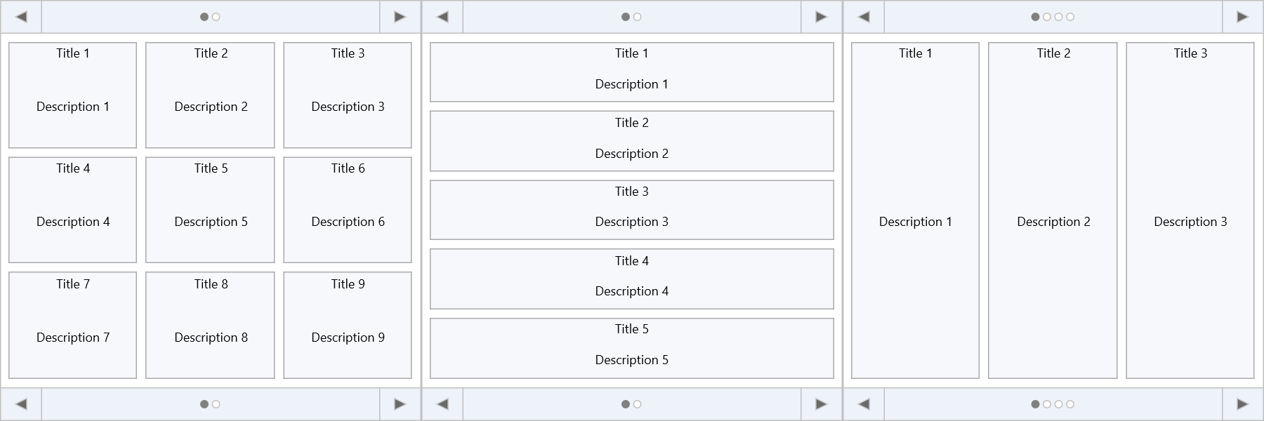 TTMSFNCTileList default 3×3 tile grid