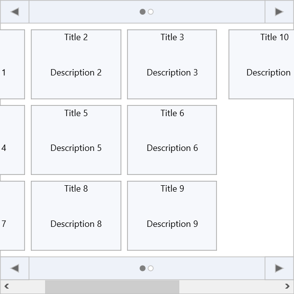 TTMSFNCTileList with scroll navigation mode