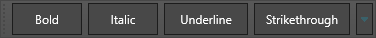 Toolbar with a light surface fill and a rounded flat button