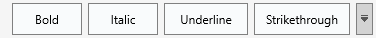 Toolbar with a light surface fill and a rounded flat button