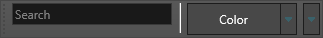 Toolbar with a hosted search edit, a separator, and a split color dropdown button