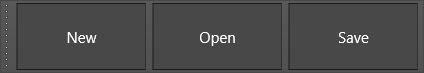 Toolbar in the large state with an icon-over-label button