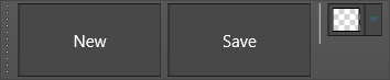 Branded large-state touch toolbar with icon-over-label buttons and a color picker