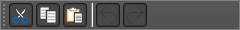 Clipboard toolbar with cut, copy, paste, undo and redo