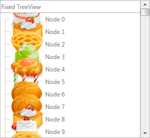 Fixed height nodes with oversized icons